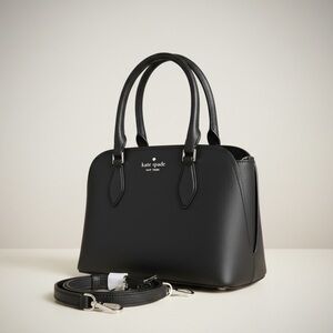 NWOT Kate Spade Darcy Satchel Black Crossgrain Leather Bag EUC NWOT